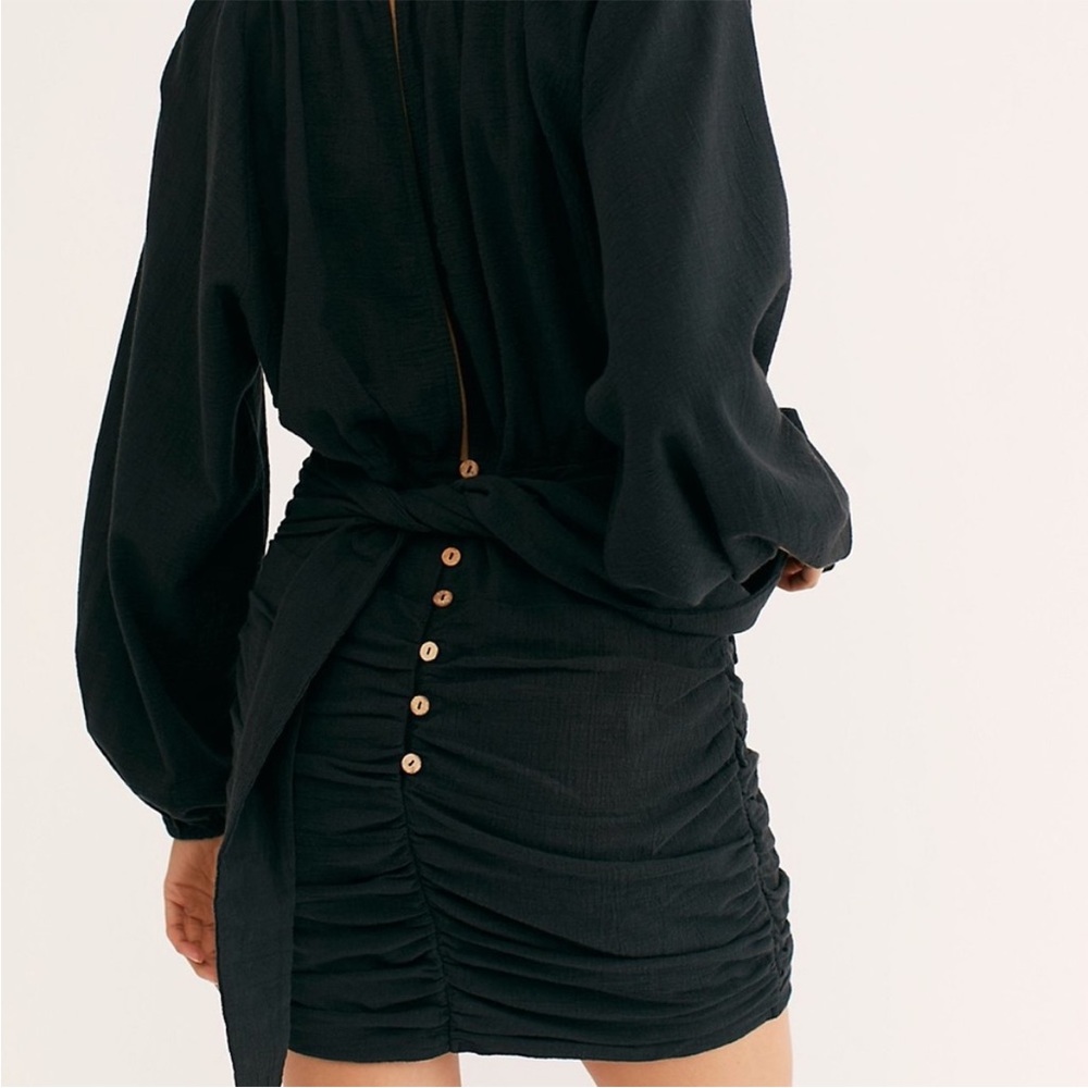 Free People Rouched Pink Dress XS - Picture 5 of 6